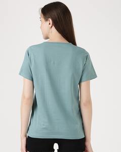 Camiseta de verano personalizada de alta calidad con cuello en V para mujer 100% seda algodón Spandex Casual manga corta suelta Slim Fit ecológico para - Product Image 4