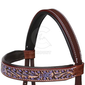 Brida de cuero paquistaní de alta calidad genuina 100% con características de seguridad, elegante Halter Racing, producto ecuestre, Pakistán - Product Image 5