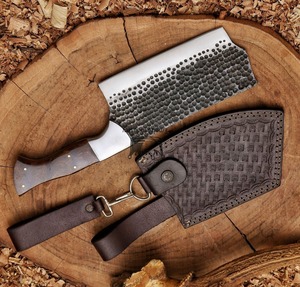 Cuchillo de cocina personalizado para grabado de alimentos con mango de madera hoja de acero al carbono multiusos DIY regalo hecho a mano soporte OEM - Product Image 6