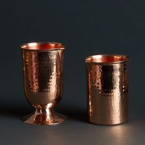 Durable handcrafted copper <b>glass</b> for pure water drinking Ayurvedic benefits stylish hammered for daily kitchen table use - Product Image 1