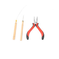 Kit complet d'extensions de cheveux en acier inoxydable Jackbilly Enterprises - Pince, crochet, aiguille, outils pour perles, pour usage professionnel