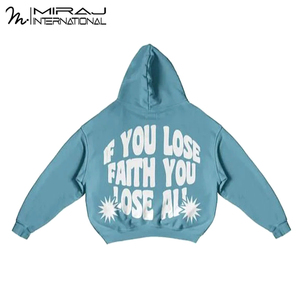 Material transpirable Hombres usan Flare Pantalones de chándal Hombres Puff Impresión Chándal Pantalones de chándal Conjunto con capucha - Product Image 2