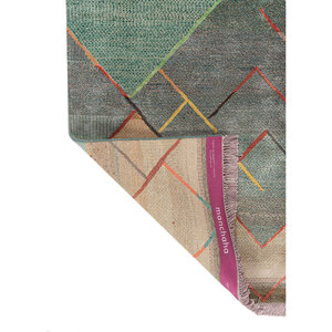 Tapis Manchaha bleu noué à la main en laine et soie de bambou, épaisseur 10 mm, motif géométrique abstrait pour la maison, couloir, modèle rectangulaire - Les-2793 - Product Image 5