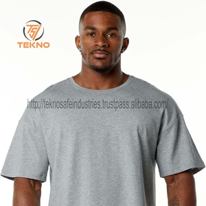 Camiseta de longitud larga de gran tamaño para hombre de algodón 100% Premium, camiseta de longitud larga transpirable de alta calidad con estampado personalizado - Product Image 5