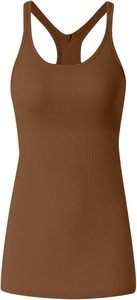 Sujetador deportivo ligero 2 en 1 con estampado, top sin mangas transpirable con cuello cuadrado, ropa interior de yoga y fitness con tirantes y almohadillas de pecho en blanco. - Product Image 5