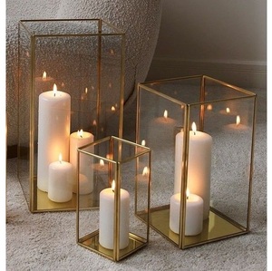 Lanterne à bougie en métal faite à la main pour les intérieurs de maison modernes et les décorations de Noël - Product Image 3