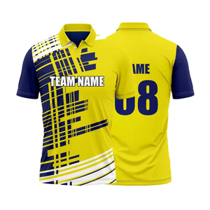 T-shirt de cricket personnalisé de haute qualité pour hommes, manches courtes, nouveau design, taille ajustée, sublimation, polo de sport, équipe de cricket - Product Image 6