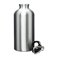 Bouteille d'eau sport en aluminium 17 oz avec logo personnalisé, réutilisable, à paroi simple, avec couvercle mousqueton pour cadeaux promotionnels