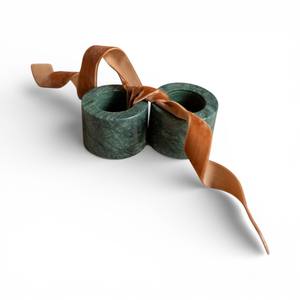 Anillos de Servilleta de Mármol Verde Oscuro con Acabado Cilíndrico Liso para Decoración de Mesa de Hostelería Premium, Únicos - Product Image 4