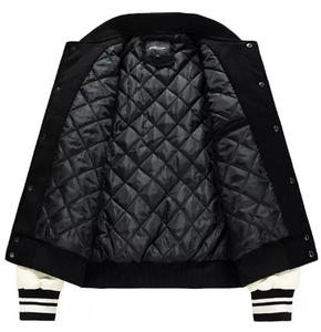 Chaqueta clásica de béisbol a presión unisex de calidad superior estilo 'Varsity' invierno marrón impresión personalizada soporte de lona Popular para - Product Image 3