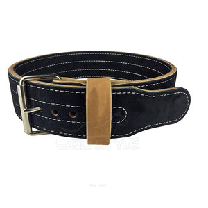 Ceinture d'haltérophilie à boucle à levier fabriquée sur mesure Ceinture d'haltérophilie antidérapante en cuir de vachette noir - Product Image 6