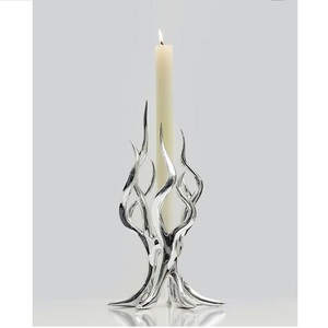 Bougeoir en métal finition antique bougeoir pour éclairage et décoration de la maison ensemble bougeoir décoratif élégant - Product Image 5