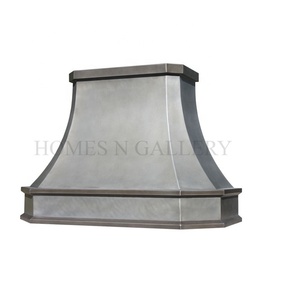 Campana de Cocina de Acero Inoxidable con Acabado de Zinc, Diseño Clásico, Montada en la Pared, para Chimenea, Isla de Cocina, Estilo Rústico, Personalizable - Product Image 2