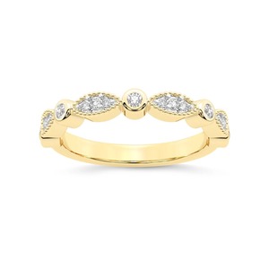 Anillo de Diamantes Airy Unique con Diamantes Cultivados en Laboratorio de 0.17 Ct Tw, Oro Sólido de 14K, Color FG, Claridad VS, 17 Diamantes en Hilera Abierta - Product Image 2