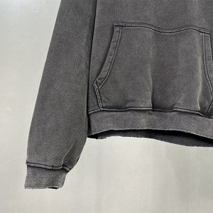 Venta al por mayor personalizado impreso francés Terry Sudadera con capucha lavado ácido ajuste suelto temporada de otoño con capucha - Product Image 3