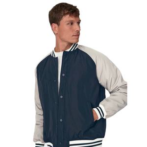 Automne hiver 2025 hommes nouveau manteau coupe ajustée avec Logo solide motif couleur bloc veste décontractée Bomber veste mode vêtements - Product Image 6