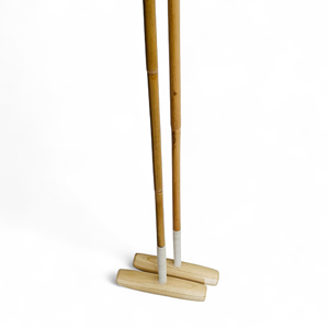 Mallette de polo de 48 à 54 pouces - Poignée en cuir vintage rétro, tête en bois et manche en canne pour suspension décorative - Geoffrey - Product Image 3