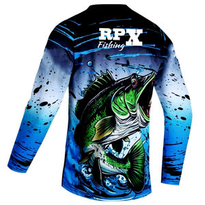 Maillot de pêche à manches longues pour homme avec tissu DryFit personnalisable par sublimation et protection solaire UPF 50 pour l'équipement de pêche - Product Image 5