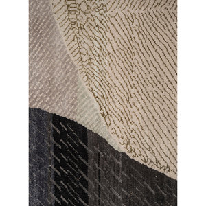 Manchaha Ivory Hand Knotted <b>Wool</b> Bamboo Silk Rug 10mm Thick Geometric Abstract Pattern for Home Hallway Rectangle Model-Les-2774 - Product Image 3