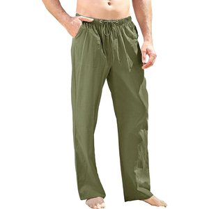 Wholesale High Quality <b>Summer</b> <b>Men's</b> Breathable Cotton Linen <b>Trousers</b> Casual Sports Custom Cotton Linen <b>Trousers</b> for <b>Men</b> - Product Image 4