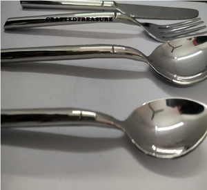 Newly Designed <b>Golden</b> <b>Cutlery</b> PVD Gold Polished Flatware <b>Set</b> of 4 Pcs For Home Hotel Restaurant Tableware Wedding Decor <b>Cutlery</b> - Product Image 3