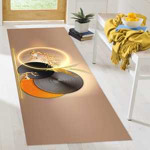 Tapis imprimé cerf abstrait : Décoration artistique moderne pour salle à manger et couloir, tapis fin non tissé - Product Image 5