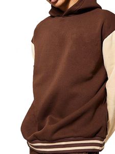 Sudadera con Capucha Extra Grande de Algodón Grueso para Hombre, Sudadera Básica de Algodón Mezclado, Color Sólido de Invierno, Sudadera Transpirable con Capucha, Servicio OEM - Product Image 5