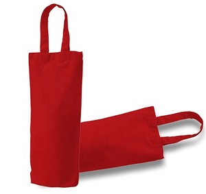 Recyclable Cotton Velvet <b>Jute</b> Wine Bottle <b>Bag</b> with Drawstring Custom Logo Embroidery <b>Gift</b> Feature - Product Image 4