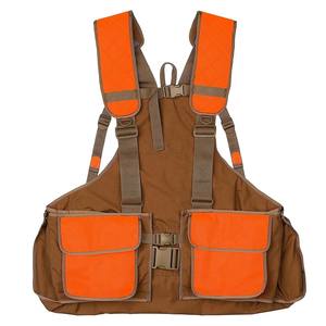 Gilet d'extérieur pour hommes randonnée pêche camping chasse gilet orange séchage rapide respirant polyester gilet de chasse en montagne - Product Image 1