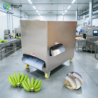 Automatische bananen schiller, bananen schillemachine, groene bananen schilmachine, nieuwe groene bananen schillemachine.