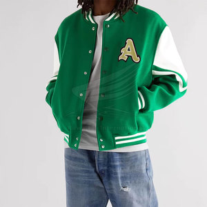 Chaqueta Letterman de Alta Calidad y Estilo Urbano, Chaqueta de Invierno de Lana/Algodón para Hombre con Logotipo Frontal - Product Image 2