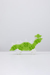 Ensemble de blocs de construction Morphun Bright, thème de la nature, animaux verts clairs, jouet éducatif de construction STEM, activité amusante, plastique - Product Image 4