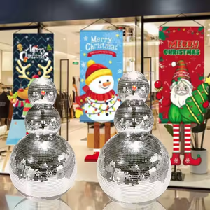 Thiết Kế Mới Ngoài Trời Spidol Snowman 130Cm Lớn Giáng Sinh Người Tuyết Trang Trí Gương Vũ Trường Bóng Người Tuyết Đồ Trang Trí Giáng Sinh - Product Image 2