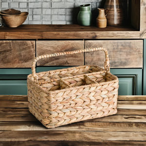 Organizador de Cubiertos de jacinto de agua tejido a mano 2025-Diseño de Jocasta | Soporte para utensilios de cocina al por mayor de Tienphong - Product Image 1