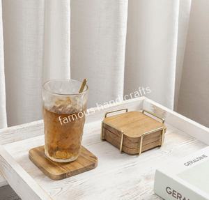 Sous-verre en bois de manguier de forme antique avec des sous-verres de qualité supérieure offerts par WONDEROVERSEAS - Product Image 5