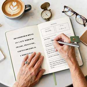 Diario de Cuero Life Story - Diario Guiado para Compartir Su Vida, el Mejor Regalo para el Día de San Valentín, Cumpleaños o Día del Padre para la Familia - Product Image 5