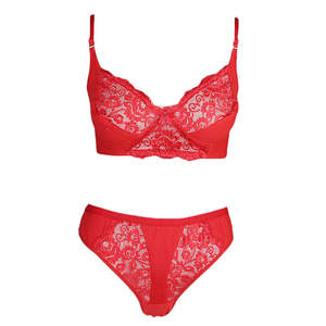Ensemble soutien-gorge et culotte pour femme - Rouge - Product Image 1