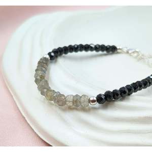 Black Spinel & Labradorite Beaded <b>Bracelet</b> with Freshwater Pearl Diamond for Gifts Engagement Party Religious Style Ball Pattern - Product Image 3