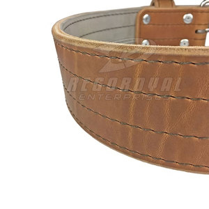 Cinturón de elevación de gimnasio de una sola punta con hebilla fuerte Cinturón de punta única de cuero real para levantamiento de pesas - Product Image 2