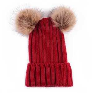 Gorro de punto suave para bebés y niños, con pompón, moderno, acrílico, holgado, 100% personalizado con logotipo bordado. - Product Image 3