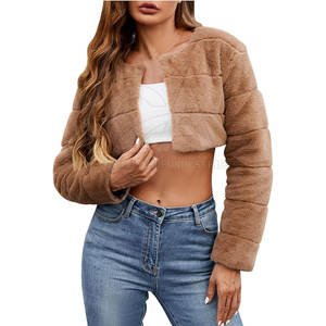 Chaqueta Corta de Piel Sintética para Mujer, Estilo Casual de Invierno, Abrigo de Moda, Títulos Largos Optimizados, Suave y Cálido, Estilo Urbano - Product Image 6