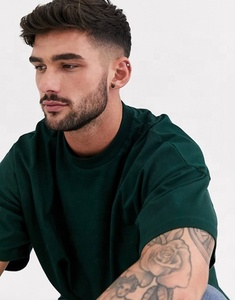 T-shirt oversize unisexe avec logo personnalisé 100% coton sérigraphie en jersey uni pour homme grande taille Streetwear pour salle de sport et de fitness - Product Image 6