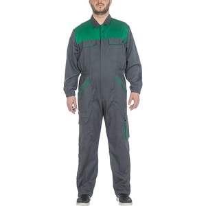 Combinaison de travail robuste multi-poches verte/grise du groupe CBF Balducci, fabriquée en Albanie - Product Image 2