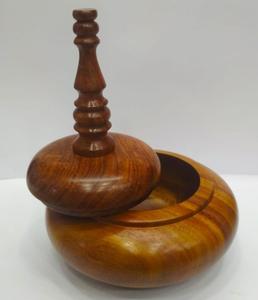 Couvercle de bol en bois d'acacia et de bambou simple, moderne, fait à la main, écologique, grand bol de service de fruits et légumes pour usage domestique et commercial - Product Image 6