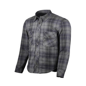 Camisa de protección de motocicleta a cuadros en blanco y negro con camisa protectora para trabajo manual y camisa de protección de equipo táctico - Product Image 5