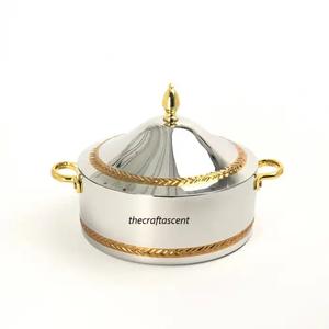 Servidor de comida árabe de acero inoxidable al por mayor, cazuela hecha a mano de alta calidad con tapa, olla caliente y cazuela de Metal con acabado personalizado - Product Image 5