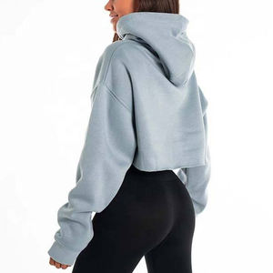 New Arrival <b>Ladies</b> Summer Clothing Crop Hoodies For Sale New Fashionable <b>Ladies</b> Cropped Hoodies In Bulk Quantity - Product Image 2