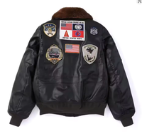 Nouveau modèle 2026 – Blouson en cuir unisexe à col montant, logo frontal, coupe-vent, écologique, respirant, style vintage, hiver