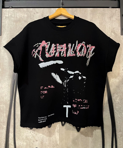 High Quality Custom Printed tank Top Vest Men Cut off Edge Cotton Ripped Distressed <b>Tshirt</b> Graphic Sleeveless t Shirts Men - Product Image 2