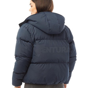 Dernier style Veste matelassée chaude d'hiver pour femmes personnalisée Solide Col montant respirant Séchage rapide Tissu tricoté - Product Image 5